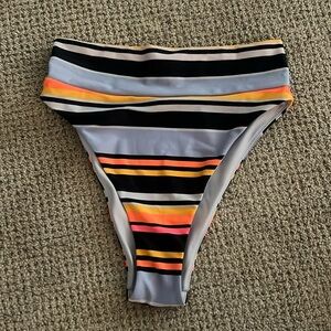 Aerie High Cut Cheeky Bottom - Stripped